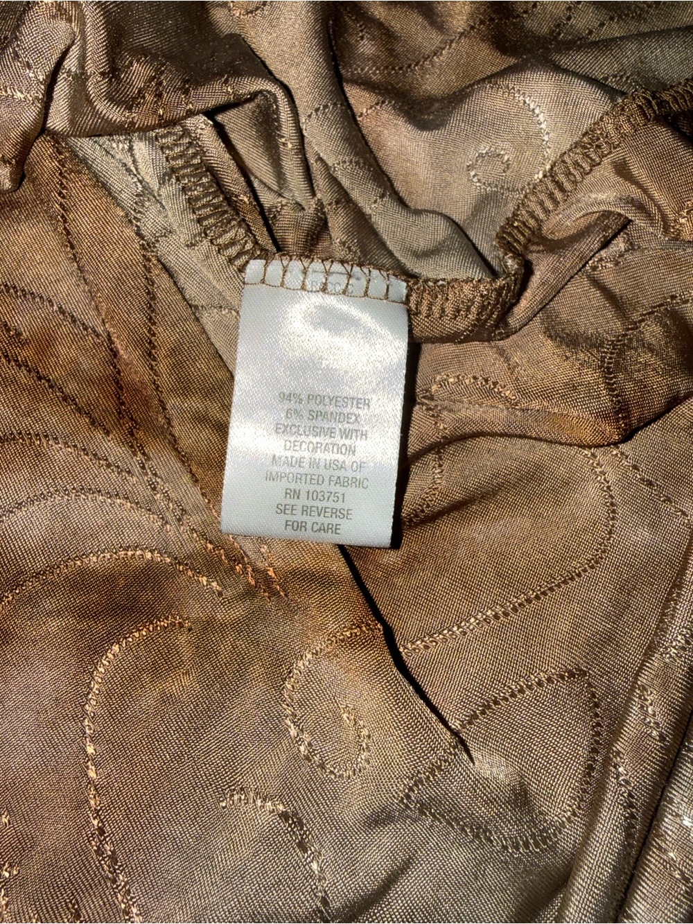Brown Detailed Short Sleeve Top - Picture 5 of 5